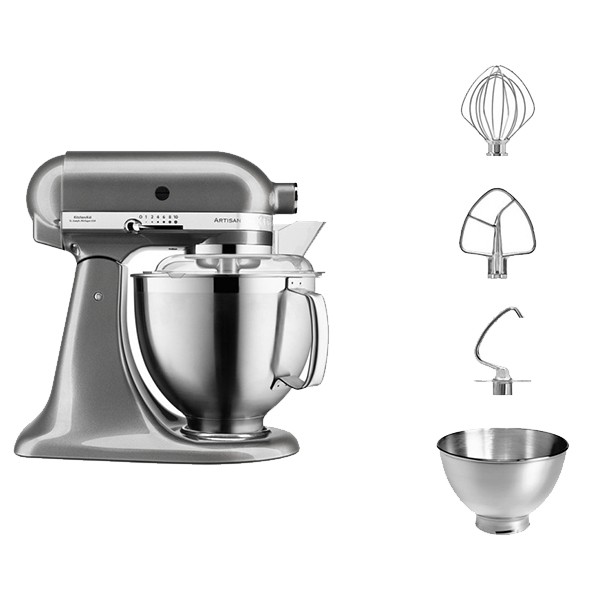 Планетарний міксер KitchenAid Artisan 4,8 л срібний 5KSM185PSEMS