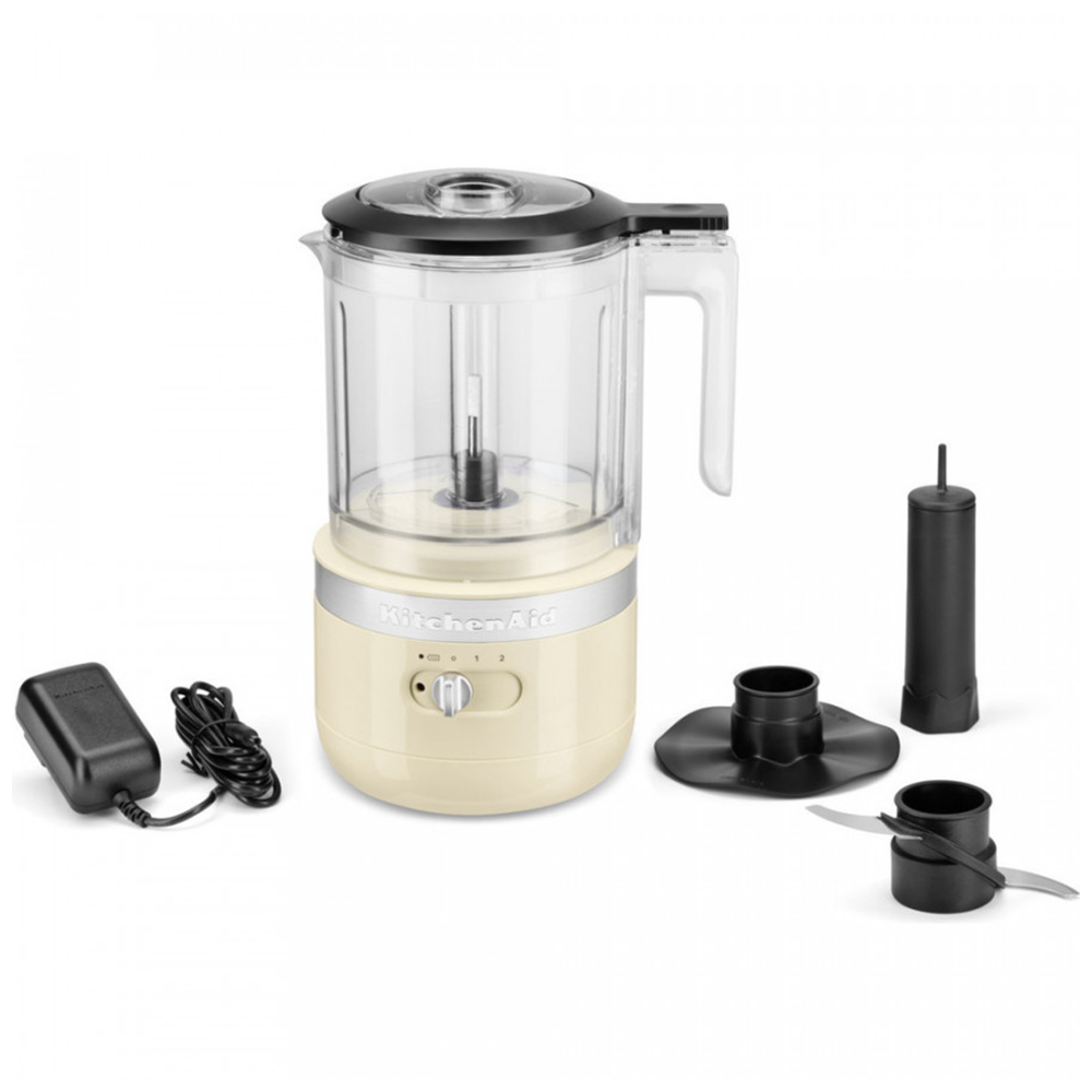 Кухонний мінікомбайн KitchenAid безпроводний кремовий 5KFCB519EAC