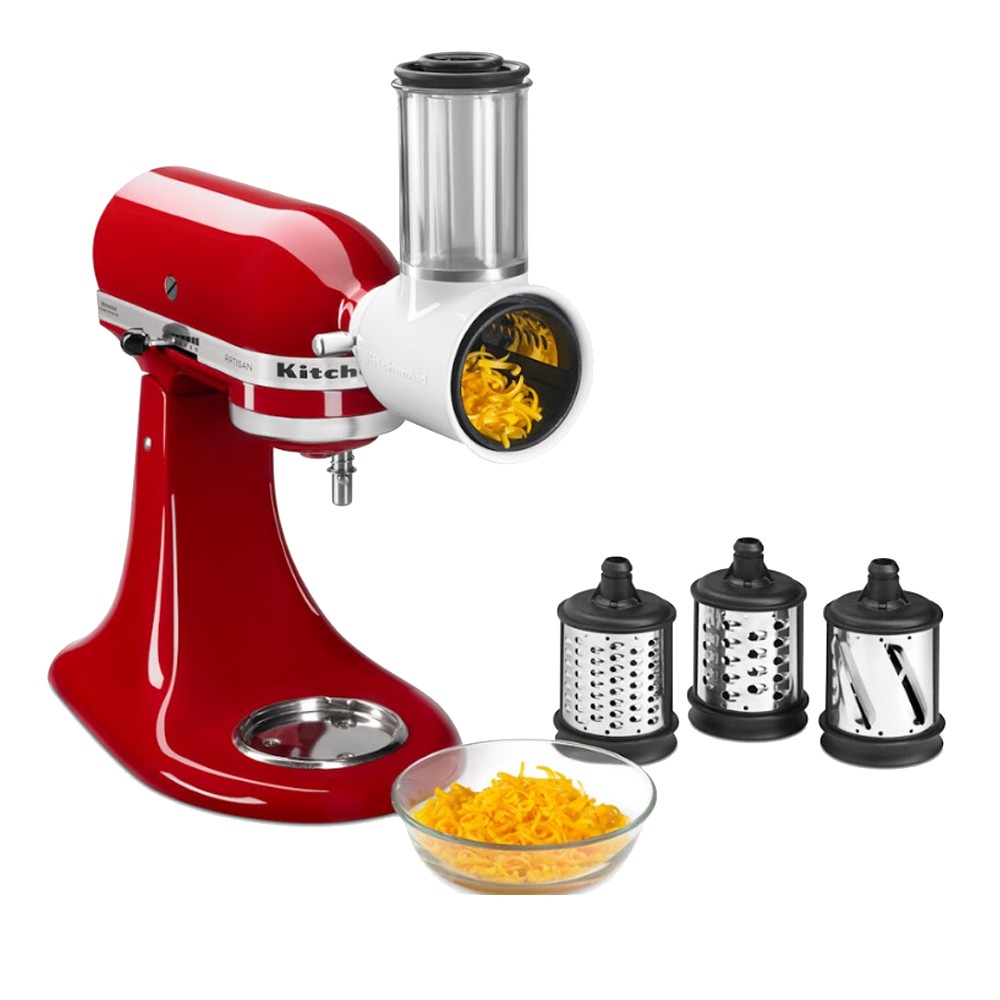 Набір з 3 насадок KitchenAid м'ясорубка, протирка, овочерізка 5KSM2FPPC (5KSMFGA, 5KSMFVSP, 5KSMVSA)