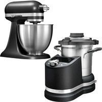 Комплект KitchenAid Кухонний процесор 4,5 л 5KCF0201XEBK + Міксер Mini Artisan 3,3 л 5KSM3311XEBM