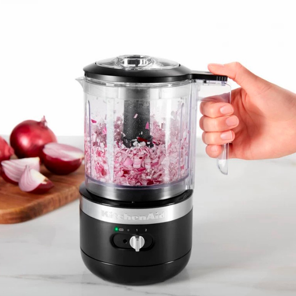 Кухонний мінікомбайн KitchenAid безпроводний матовий чорний 5KFCB519EBM