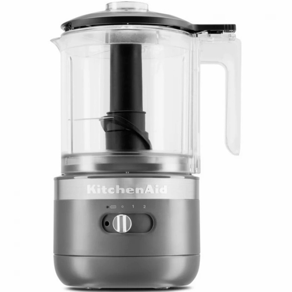 Кухонний мінікомбайн KitchenAid безпроводний сіре вугілля 5KFCB519EDG