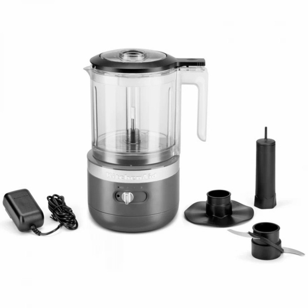 Кухонний мінікомбайн KitchenAid безпроводний сіре вугілля 5KFCB519EDG