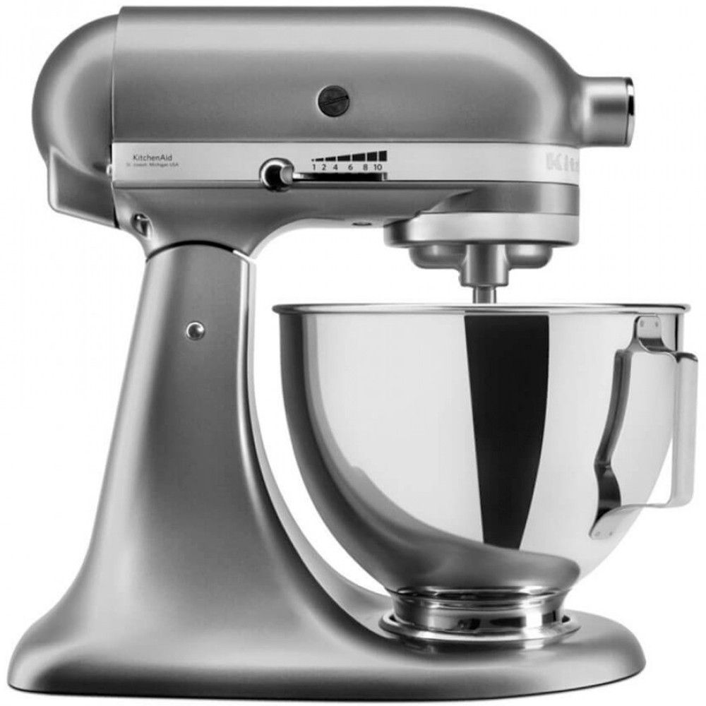 Міксер планетарний KitchenAid Artisan 4,3 л з відкидним блоком колір сріблястий 5KSM95PSECU