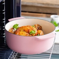 Каструля чавунна з кришкою KitchenAid Cast Iron 5,2 л суха троянда CC007431-001