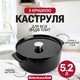 Каструля чавунна з кришкою KitchenAid Cast Iron 5,2 л чорна CC006061-001