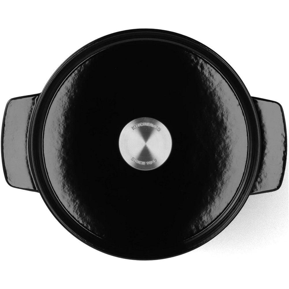 Каструля чавунна з кришкою KitchenAid Cast Iron 5,2 л чорна CC006061-001