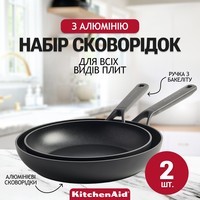 Набір сковорідок KitchenAid Classic Forged Aluminium 24/28 см CC003569-001