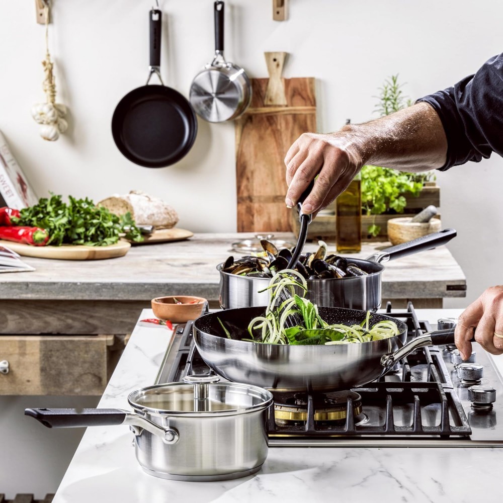 Сковорода Вок KitchenAid Classic Stainless Steel з керамічним покриттям 28 см CC005705-001