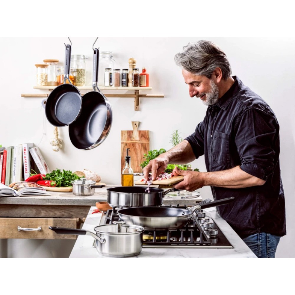 Сковорода KitchenAid Classic Stainless Steel з керамічним покриттям 30 см CC005703-001
