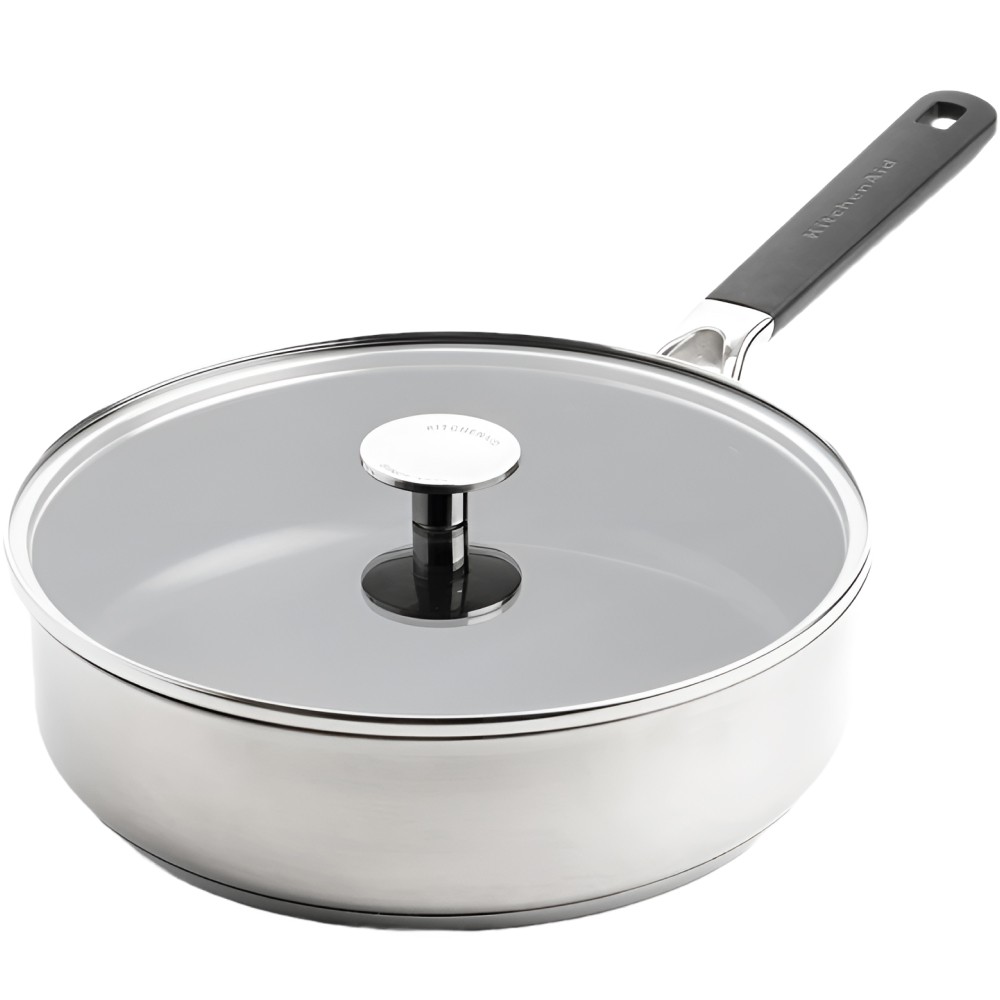Сотейник з кришкою KitchenAid Classic Stainless Steel з керамічним покриттям 26 см 3,6 л CC005704-001