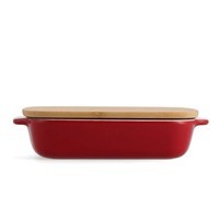 Форма для випічки KitchenAid Stoneware з кришкою червона 0,9 л CC006104-001