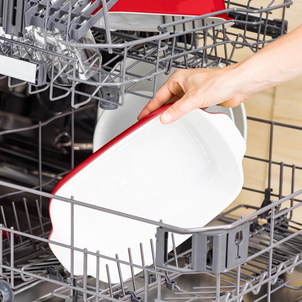 Форма для випічки KitchenAid Stoneware з кришкою червона 0,9 л CC006104-001