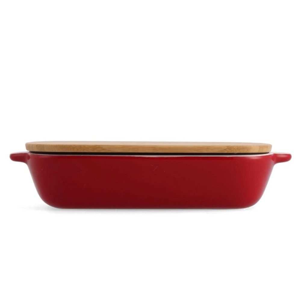 Форма для випічки KitchenAid Stoneware з кришкою червона 3,8 л CC006108-001