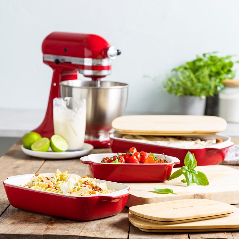 Форма для випічки KitchenAid Stoneware з кришкою червона 3,8 л CC006108-001