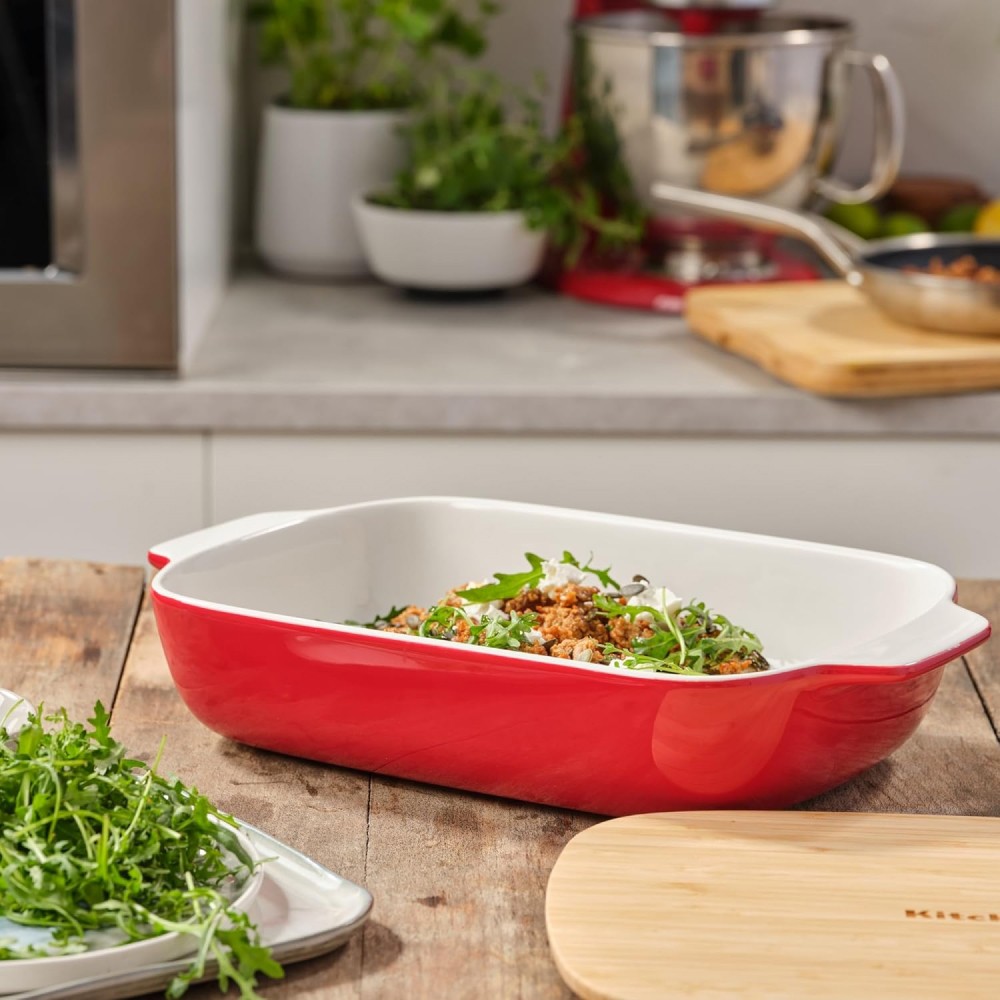 Форма для випічки KitchenAid Stoneware з кришкою червона 3,8 л CC006108-001