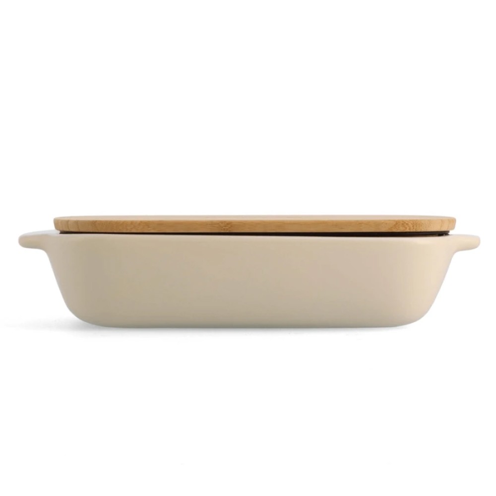 Форма для випічки KitchenAid Stoneware з кришкою мигдальний крем 3,8 л CC006109-001