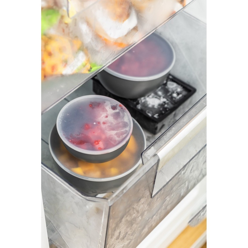 Набір мисок з кришками KitchenAid Coreline 4 шт 355/591/828/1065 мл сірий KQG176OSCGG