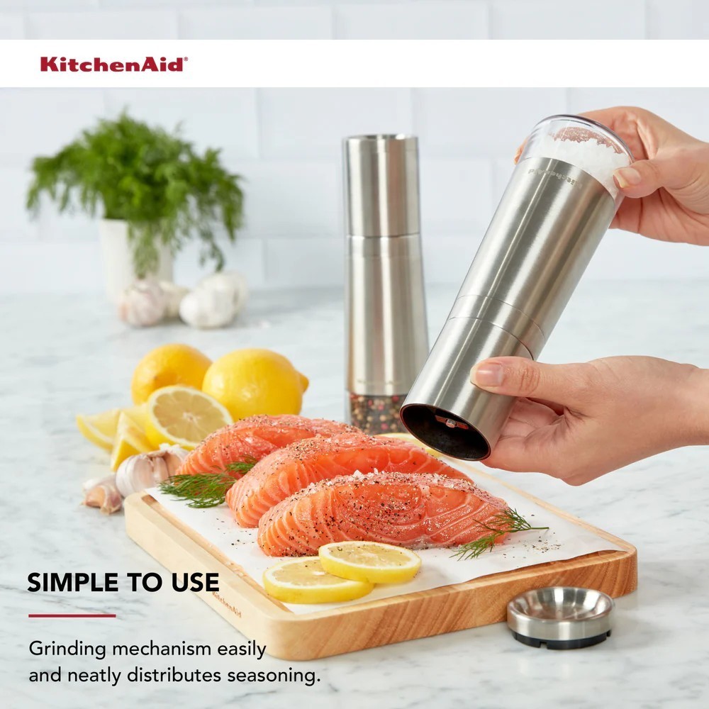 Набір млинків для солі та перцю KitchenAid Universal 2 шт 20,3 см сріблястий KOG988OSSSA