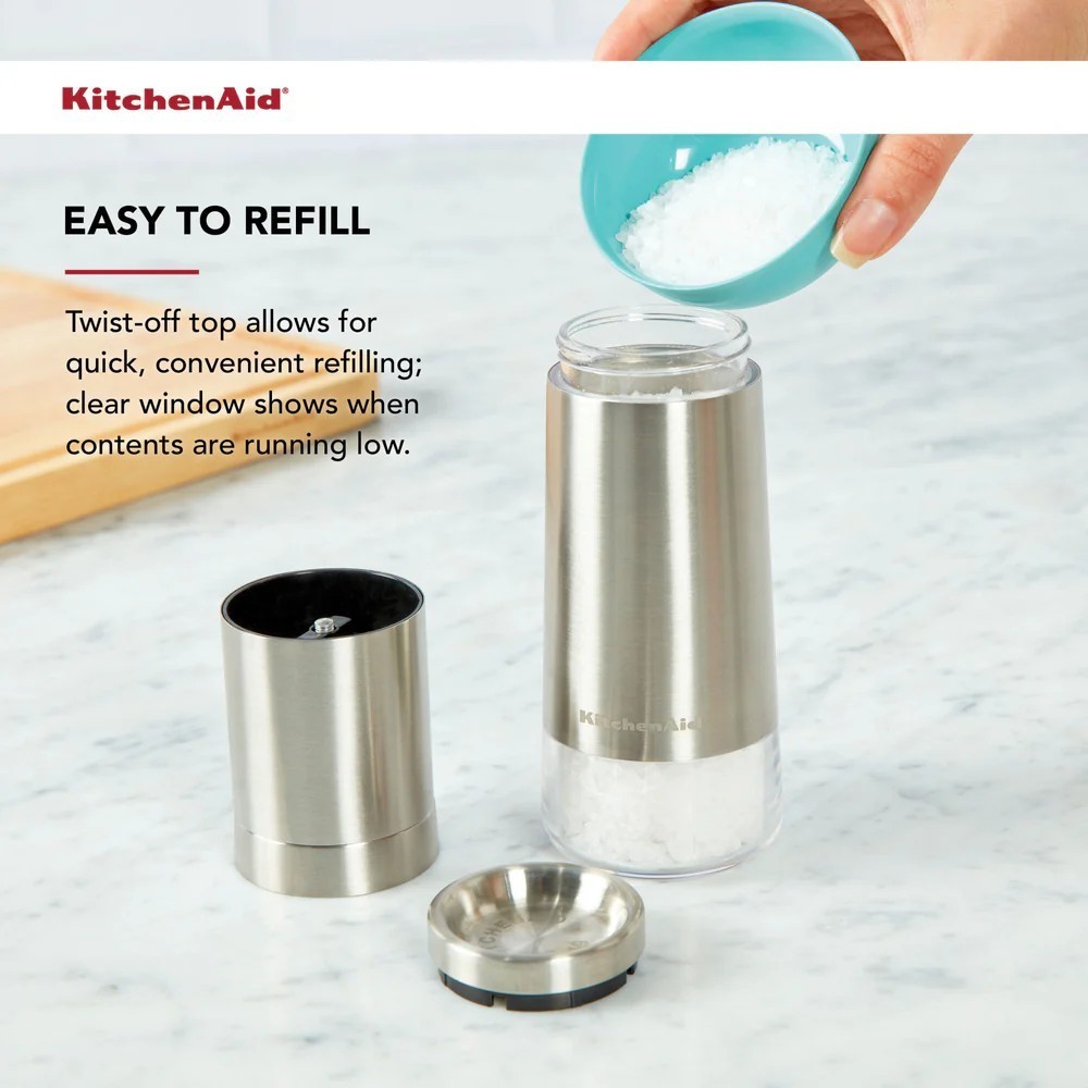 Набір млинків для солі та перцю KitchenAid Universal 2 шт 20,3 см сріблястий KOG988OSSSA
