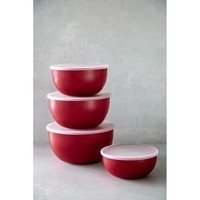 Набір мисок з кришками KitchenAid Universal 4 шт 355/591/828/1065 мл червоний KQG176OSERE