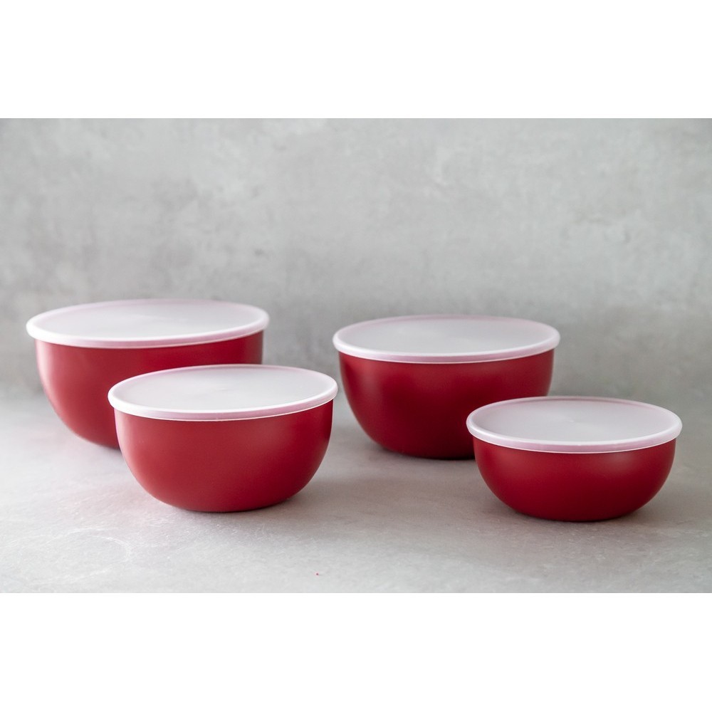 Набір мисок з кришками KitchenAid Universal 4 шт 355/591/828/1065 мл червоний KQG176OSERE
