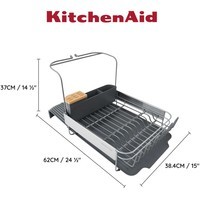 Підставка для сушки посуду KitchenAid Sinkware 61,5x38,5x37,5 см сірий KEG896BXCGA
