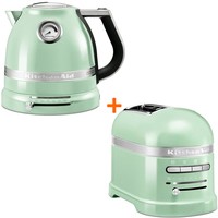 Фото Комплект KitchenAid Artisan Електрочайник 1,5 л 5KEK1522EPT + Тостер 5KMT2204EPT